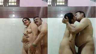 Couple's steamy shower romance leads to intense fucking