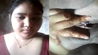 Bangladeshi wife in village shows off her black pussy with selfies