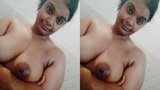 Indian wife strips naked and bathes in front of camera