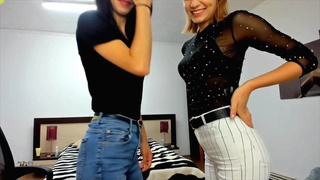 Two lesbians show off their skills on camera