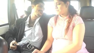 Intense car sex with a stunning girlfriend