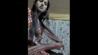 Kashmiri babe reveals her big boobs in a video call