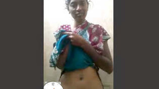 Indian village bhabhi's big boobs on display