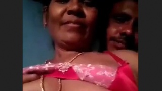 Aunty and her lover in hot action