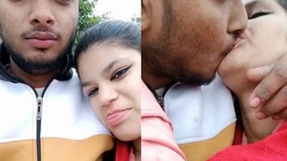 Desi couple enjoys outdoor sex in the open