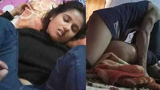 BF fucks Mumbai girl in bedroom, making her moan with pleasure