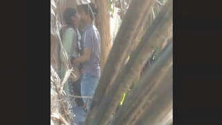 Desi couple enjoys bareback fucking in outdoor setting