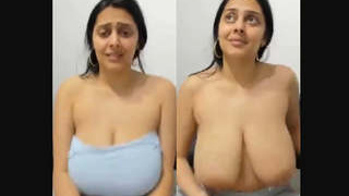 A stunning NRI girl flaunts her naked body in a steamy video