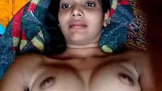 Desi Indian girl waits for sex partner to penetrate her with a dildo