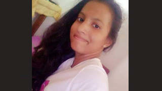 Cute girl pleasures herself with fingering and masturbation