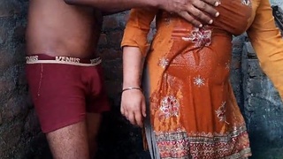 Hina gets caught taking a bath and gets fucked