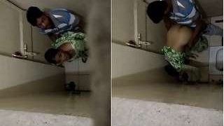 Randi gets anal in the toilet