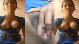 Dehati flaunts her breasts and pussy in a seductive video