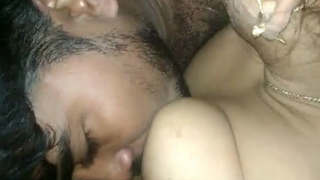 In love newlyweds indulge in passionate sucking and tit play