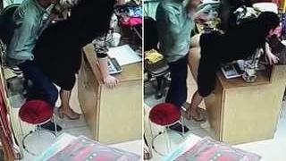 Hot Indian babe gets naughty with shopkeeper