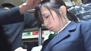 Japanese submissive gets groped by two men in this video