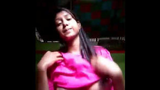 Cute Indian girl plays with her pussy and big boobs