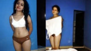 Mallu, a cute and shy girl, is recorded by her boyfriend in a fun and sexy video