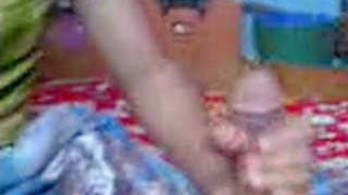 Desi bhabhi's blowjob skills on display