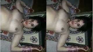 Desi wife masturbates for her husband in this video