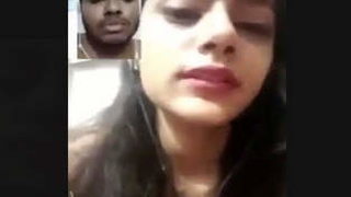 Busty babe Banga flaunts her assets in a video call