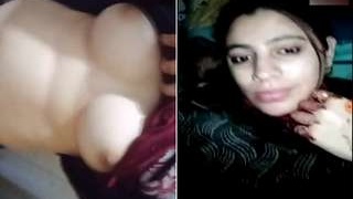 Exclusive video of a Pakistani wife revealing her breasts