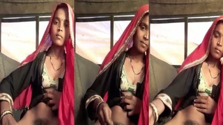 A seductive Indian girl uses her vagina to pleasure herself