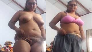 Exclusive video of Lankan Tamil bhabhi flaunting her big boobs and pussy