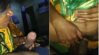 Exclusive video of a village bhabhi giving a blowjob and getting fucked