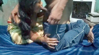 Desi bhabi gives a hot blowjob and gets fucked