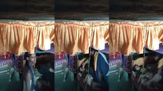 A rural wife has sex with her young partner while breastfeeding and without anyone around, including him!