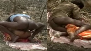 Desi village couple enjoys outdoor sex in the open air