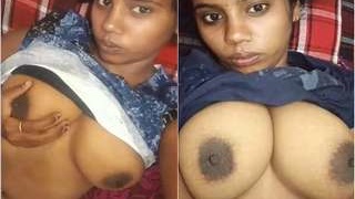 Exclusive video of a Tamil girl flaunting her boobs and pussy