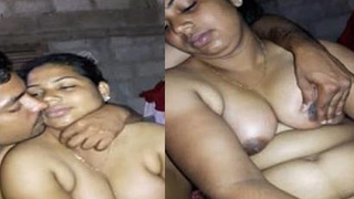 Malla Aunty's boob and hot fuck action in press video