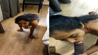 Dehatia's submissive lover enjoys giving oral sex to her wealthy partner