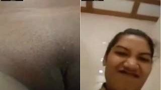 Bangla girl masturbates in front of her lover on video call