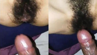 Hairy vagina gets penetrated in hardcore video