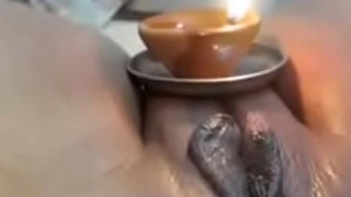 Andhra aunty's XXX puja with chut