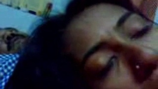 Aunt Mallu has sex with a plumber in this video