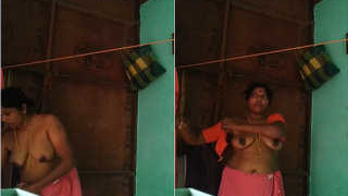 Auntie in sexy lingerie on candid camera in part 2