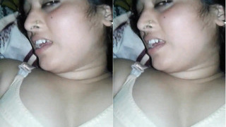 Indian couple's intimate encounter with boob fondling