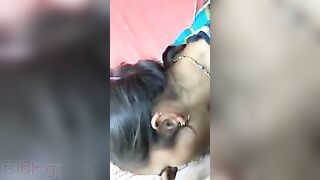 Indian wife gives a blowjob to her husband in XXX video