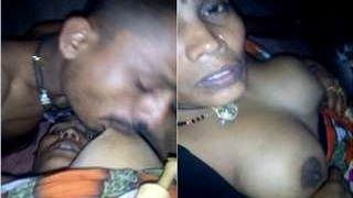 Busty bhabhi gives oral pleasure to Dewar's tits