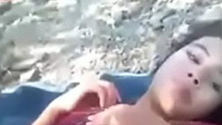 Masturbation and sex video of sexy young girl in outdoor setting