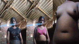 Desi Tamil girl's sensual striptease in video