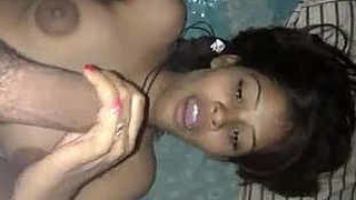 Watch a cute Bhojpuri girl give a clear sounding blowjob