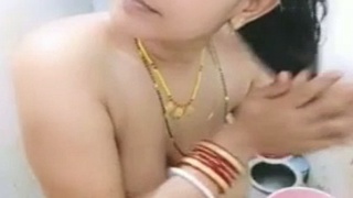 Khushbu Bhabhi's nude selfie in the bathroom