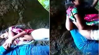 Exclusive Cute Lankan Lover's Outdoor Boob Sucking and Romance