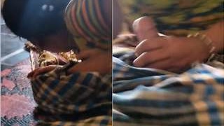 Exclusive video of a timid Telugu wife giving a handjob