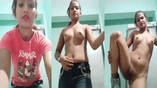 Desi teen reveals her body in a steamy video